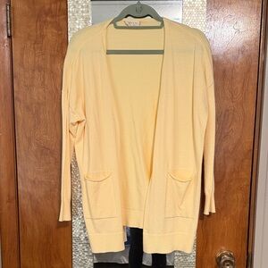 Soft & Cozy Yellow Open Front Cardigan